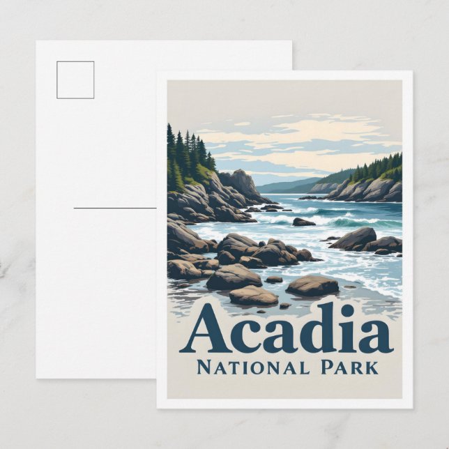 Acadia National Park Maine USA Travel Postcard (Front/Back)
