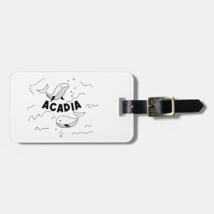 Acadia National Park Maine Whales Luggage Tag