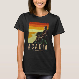 Acadia National Park Merchandise Retro Hiking T-Shirt