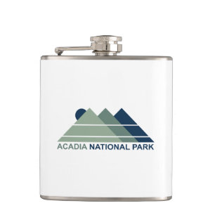 Acadia National Park Mountain Sun Hip Flask