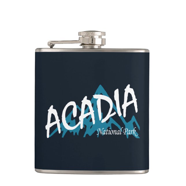 Acadia National Park Mountains Hip Flask (Front)