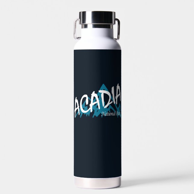Acadia National Park Mountains Water Bottle (Front)