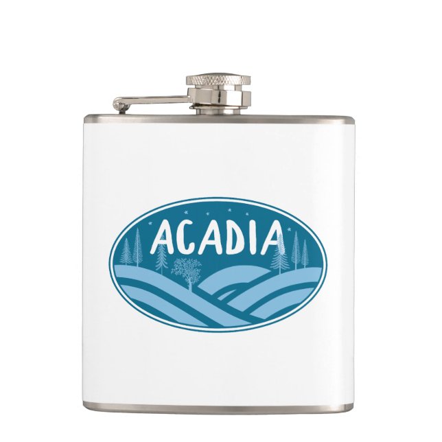 Acadia National Park Outdoors Hip Flask (Front)