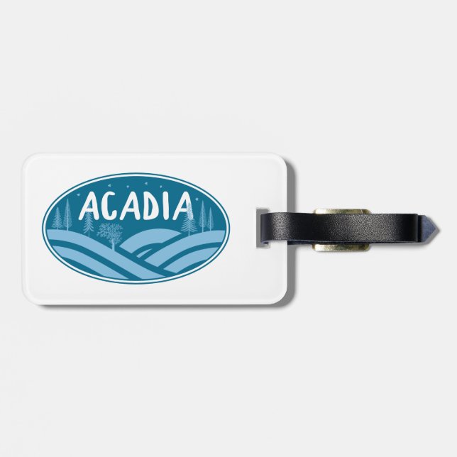 Acadia National Park Outdoors Luggage Tag (Back Horizontal)