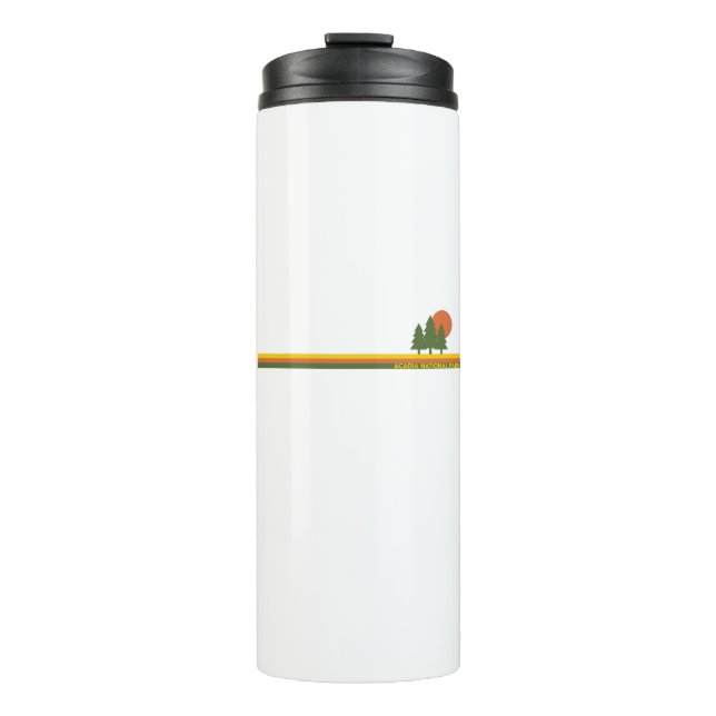 Acadia National Park Pine Trees Sun Thermal Tumbler (Front)