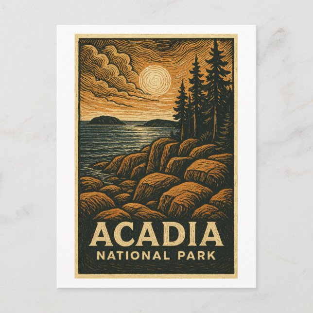 Acadia National Park Postcard – Scenic Maine (Front)