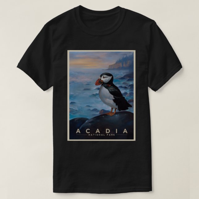 Acadia National Park Puffin   T-Shirt (Design Front)