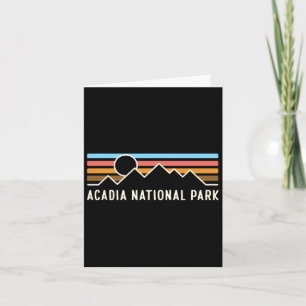 Acadia National Park Retro Mountain Lines Camping Card