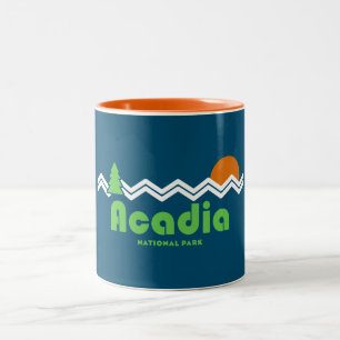 Acadia National Park Retro Two-Tone Coffee Mug