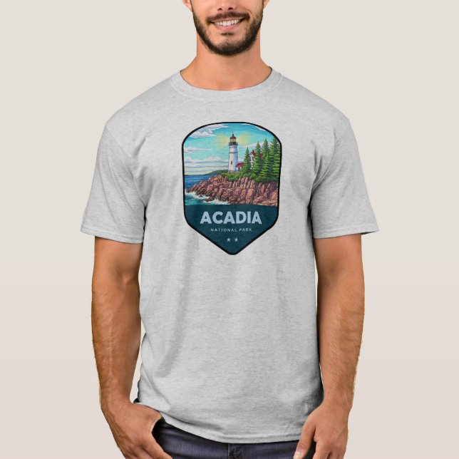 Acadia National Park Shield T-Shirt (Front)