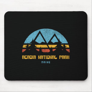 Acadia National Park Shirt Maine Retro Vintage Hik Mouse Mat
