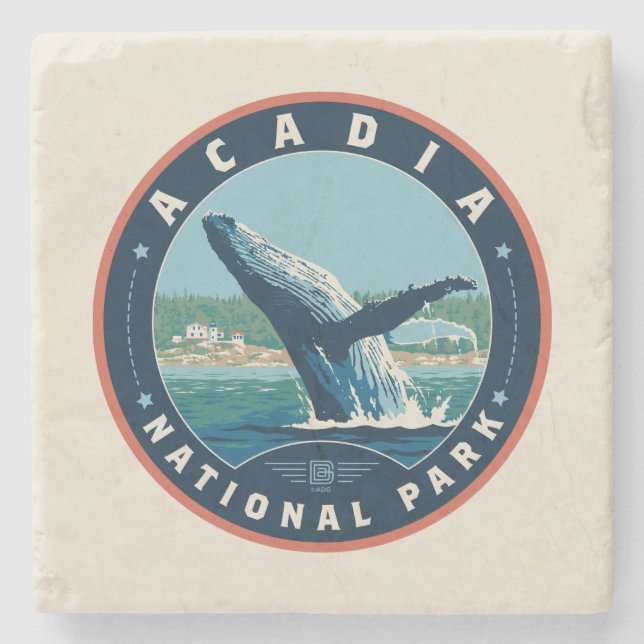 Acadia National Park Stone Coaster (Front)