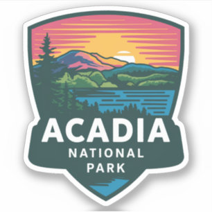 Acadia National Park Sunset Badge 
