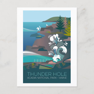 Acadia National Park, Thunder Hole Postcard