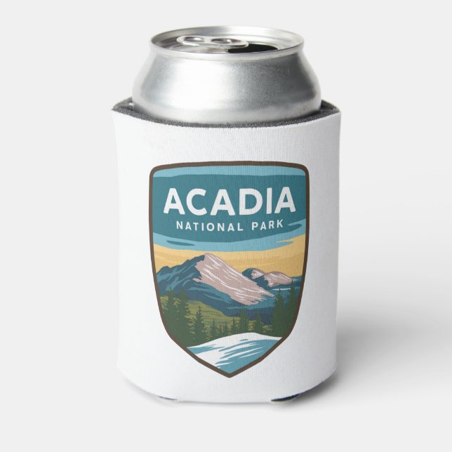 Acadia National Park Travel Badge  Can Cooler (Can Back)