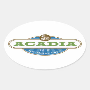 Acadia National Park USA Oval Sticker
