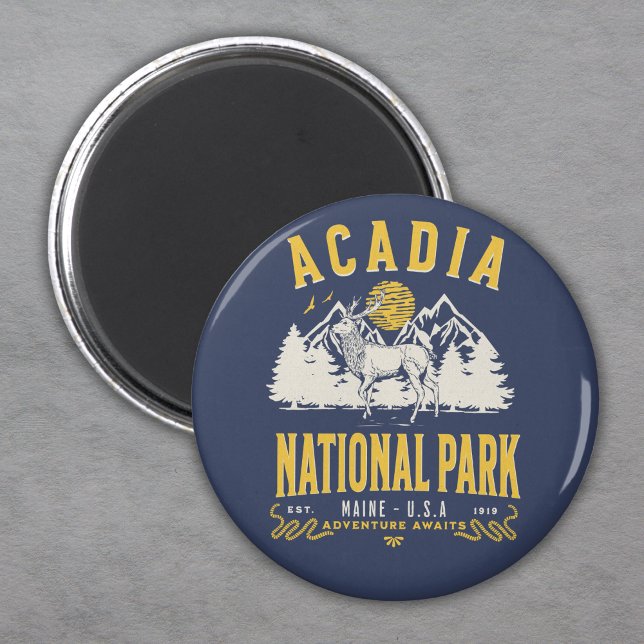 Acadia National Park Vintage Landscape Magnet (Creator Uploaded)