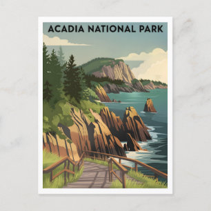 Acadia National Park vintage Postcard