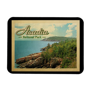 Acadia National Park Vintage Travel Magnet