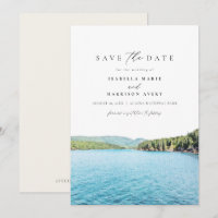 ACADIA NATIONAL PARK Watercolor Save the Date Invi