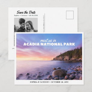 Acadia National Park Wedding Save the Date Postcard