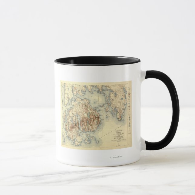 Acadia National ParkTopographic Panoramic Map Mug (Right)