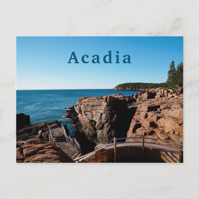 Acadia National Thunder Hole Maine Postcard (Front)