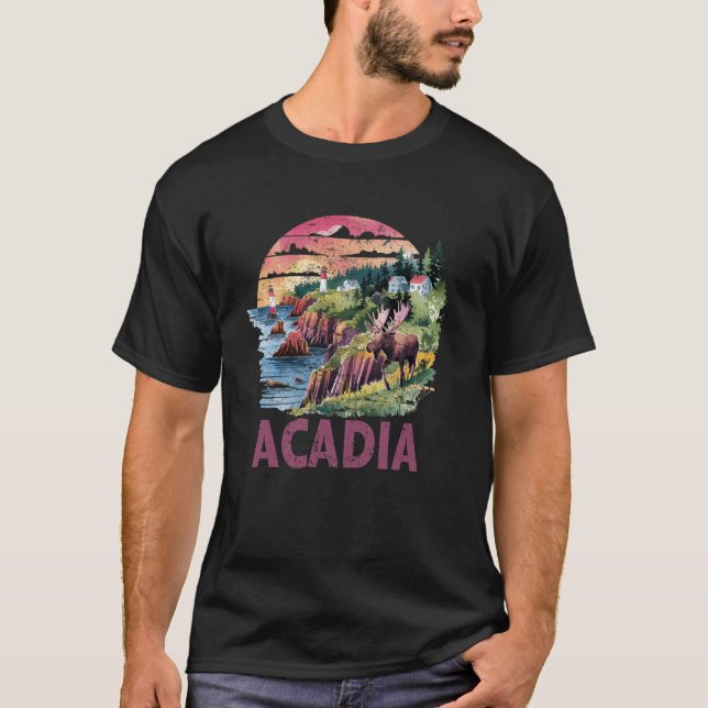 Acadia Park Maine Nature Lover Adventure Trek Grea T-Shirt (Front)