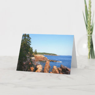 Acadia Rocky Beach near Thunder Hole Card