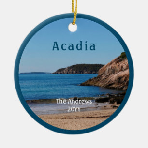 Acadia Sand Beach National Park Maine Ceramic Tree Decoration