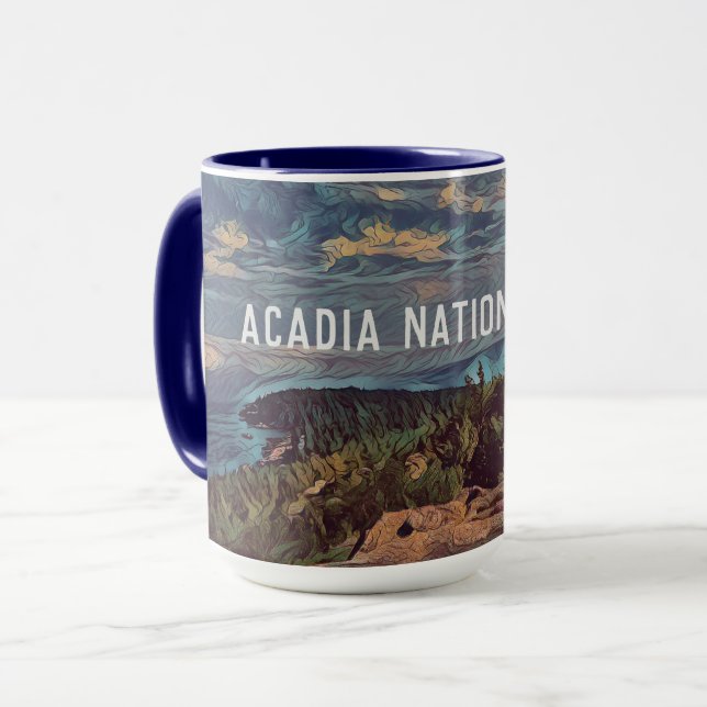 Acadia Sky National Park Customisable Jumbo Mug (Front Left)