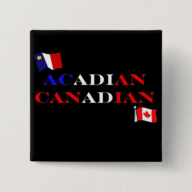 Acadian Canadian 15 Cm Square Badge (Front)