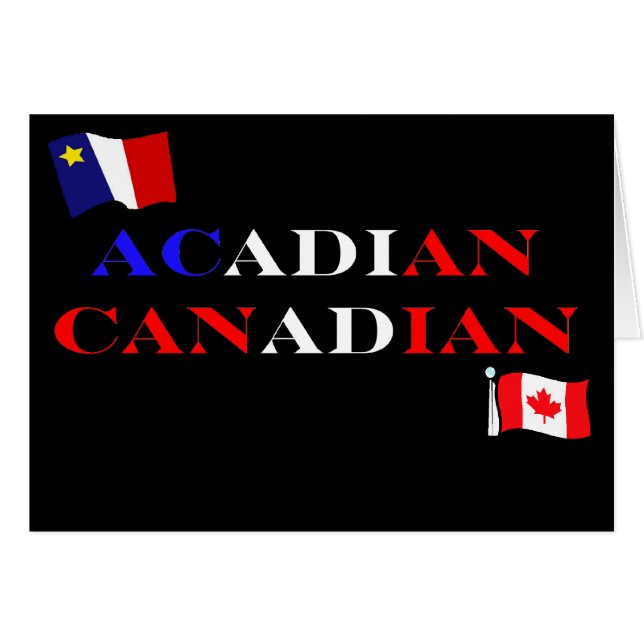 Acadian Canadian Greeting Card (Front Horizontal)