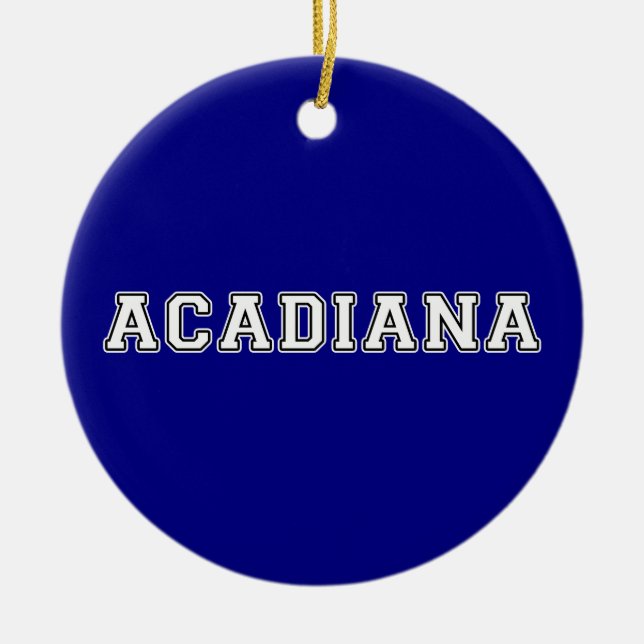 Acadiana Ceramic Tree Decoration (Front)