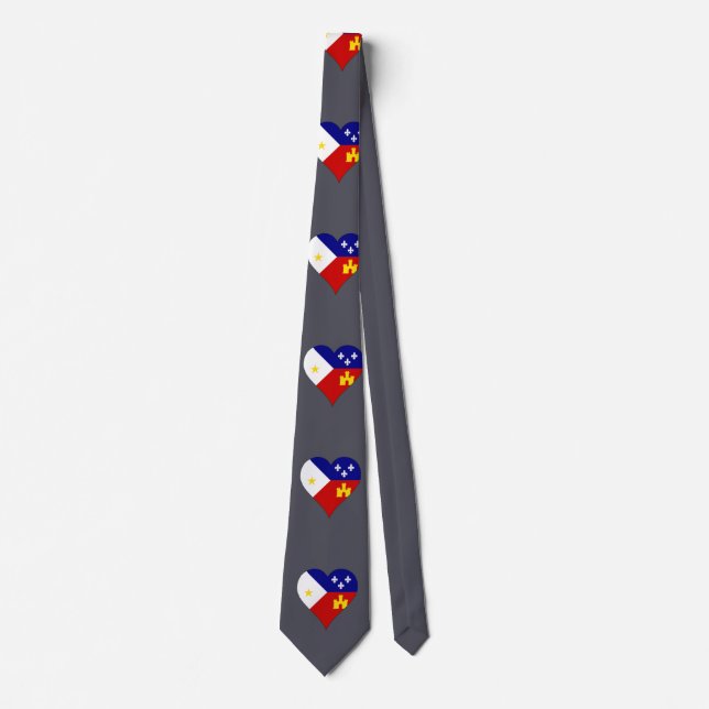 Acadiana Flag Cajun Pride South Louisiana Neck Tie (Front)