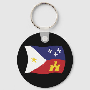 Acadiana Flag Keychain