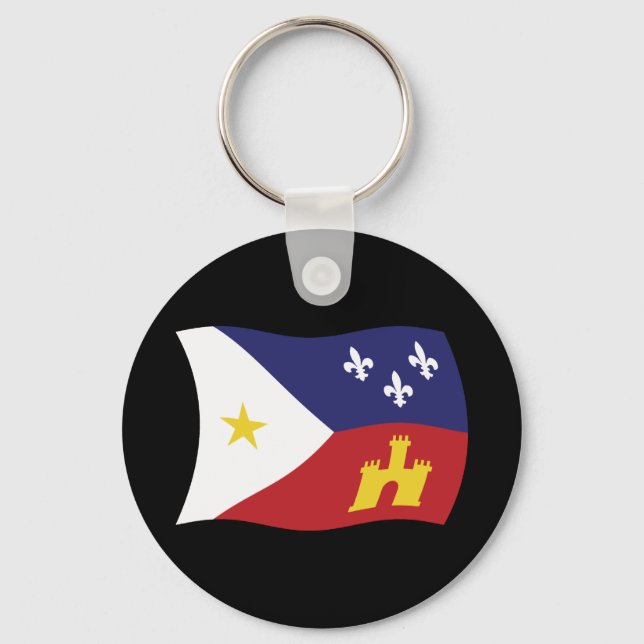 Acadiana Flag Keychain (Front)