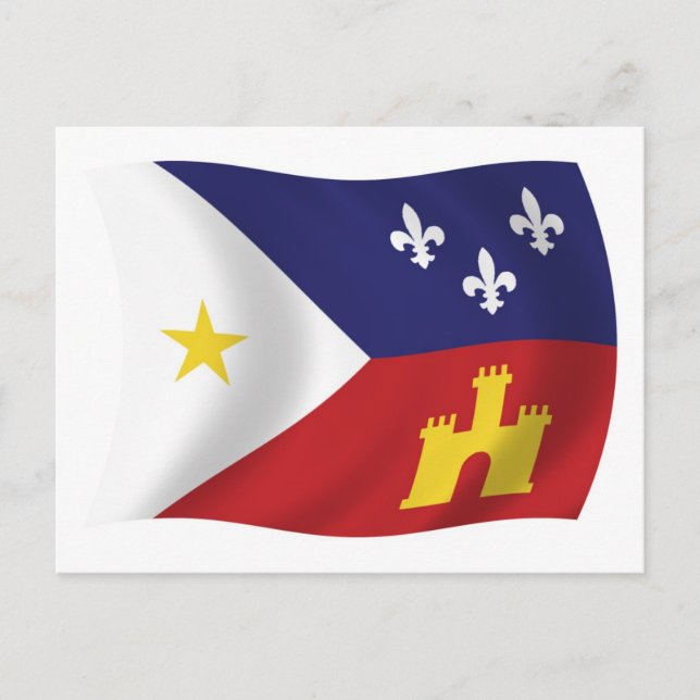 Acadiana Flag Postcard (Front)
