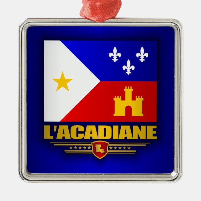 Acadiana Pride Metal Tree Decoration (Front)
