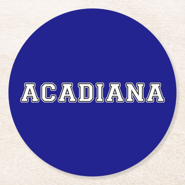 Acadiana Round Paper Coaster (Front)
