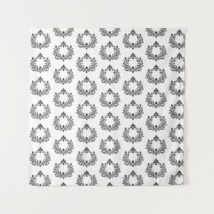 Acanthus & Antiquity, black & white wedding, Tapestry