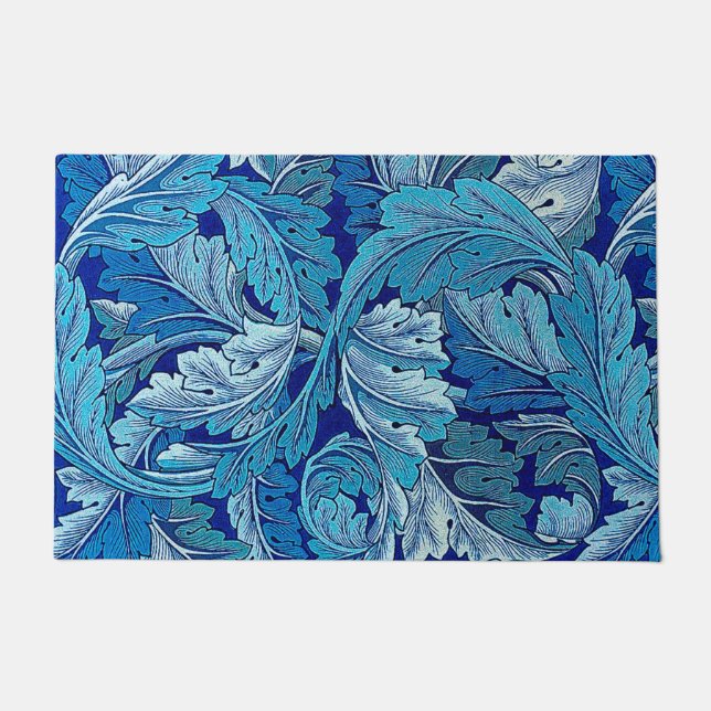 Acanthus Blue Doormat (Front)