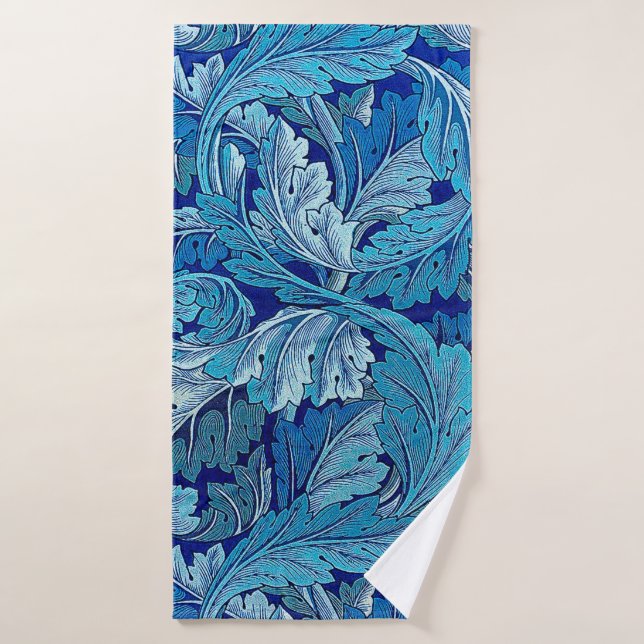 Acanthus Blue, William Morris Bath Towel (Bath Towel)