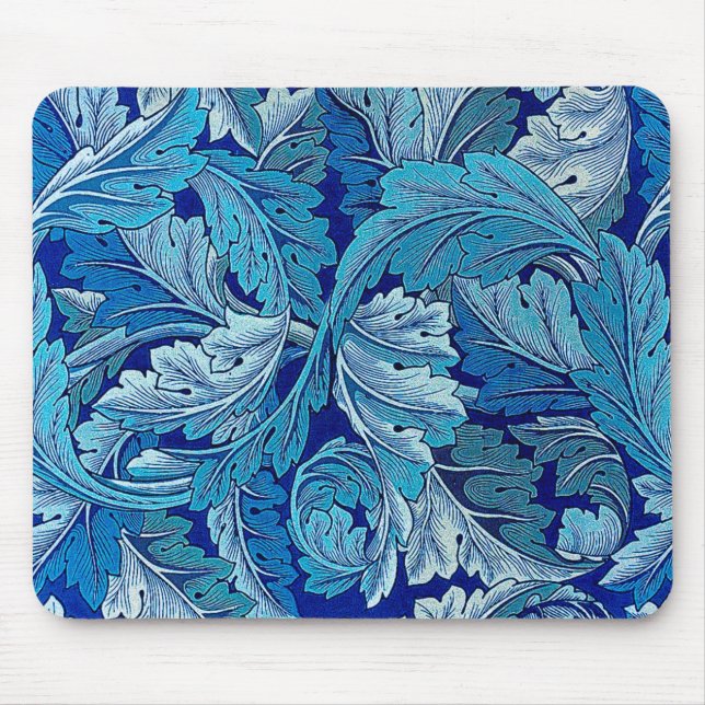 Acanthus Blue, William Morris Mouse Mat (Front)