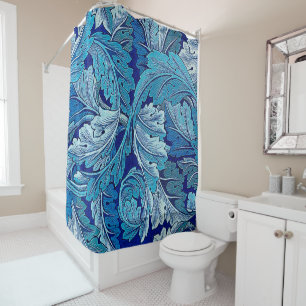 Acanthus Blue, William Morris Shower Curtain