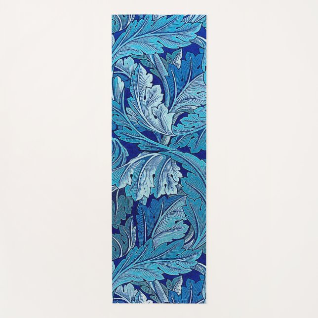Acanthus Blue, William Morris Yoga Mat (Front)