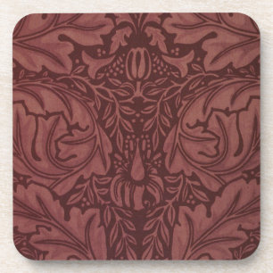 Acanthus by William Morris, Vintage Floral Textile Coaster