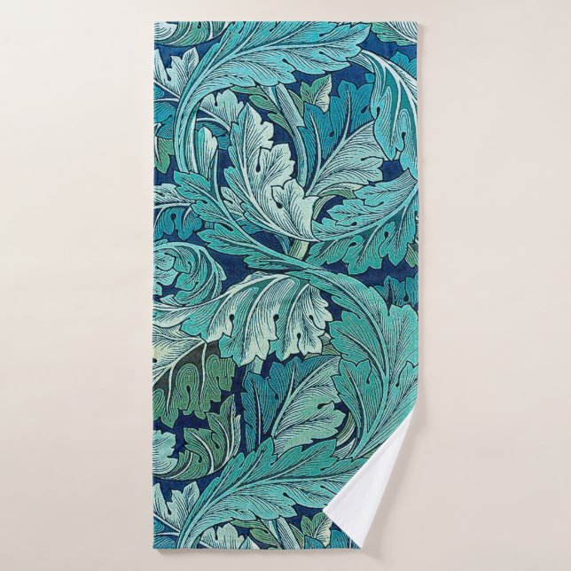 Acanthus Green, William Morris Bath Towel (Bath Towel)