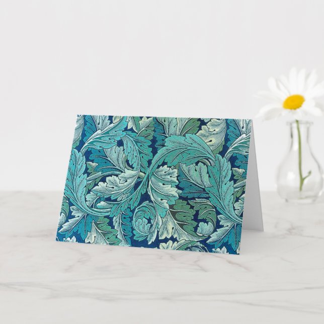 Acanthus Green, William Morris Card (Small Plant)
