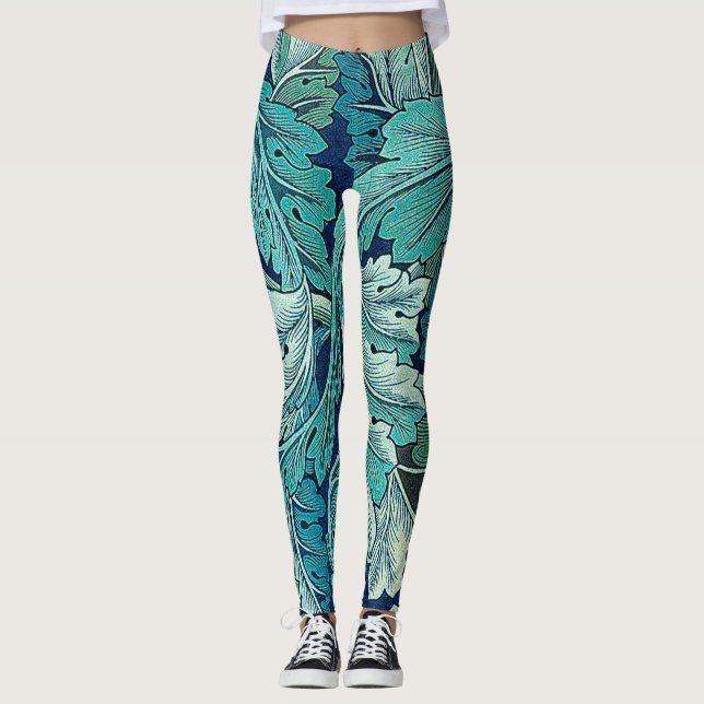 Acanthus Green, William Morris Leggings (Front)